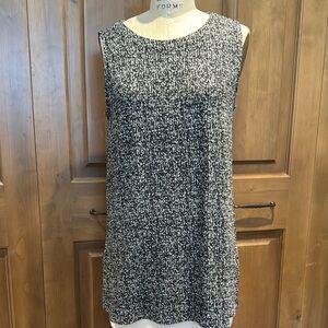 J. Jill Black and Cream Patterned Top